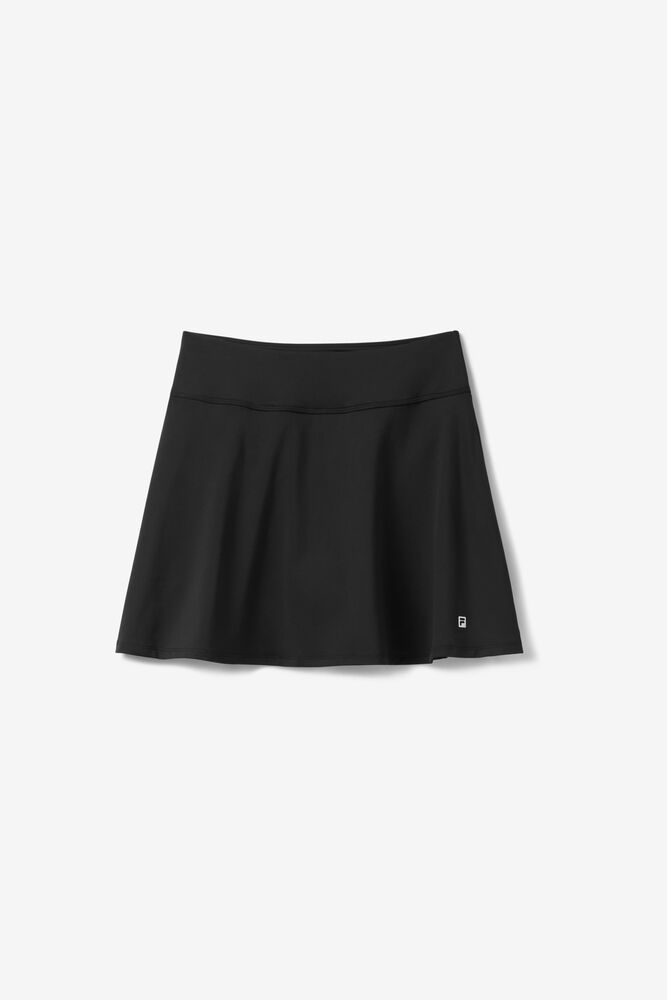 Fila Foundations Long Flirty Skirts Black - Womens - 71609ZKTE